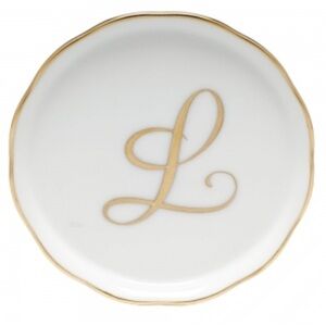 New Herend Monogram Coaster - L